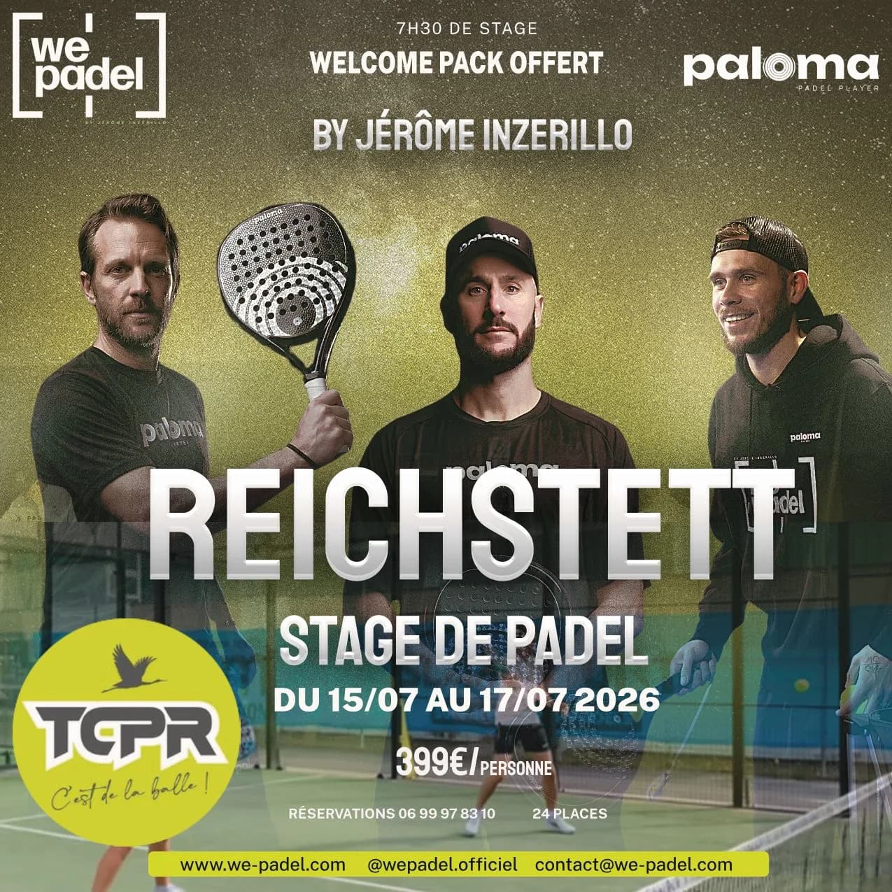 Affiche Stage Padel WePadel Reichstett 2026