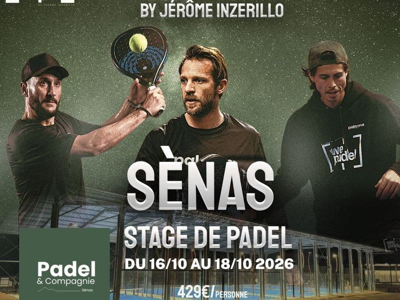 Affiche Stage Padel WePadel Sénas 2026