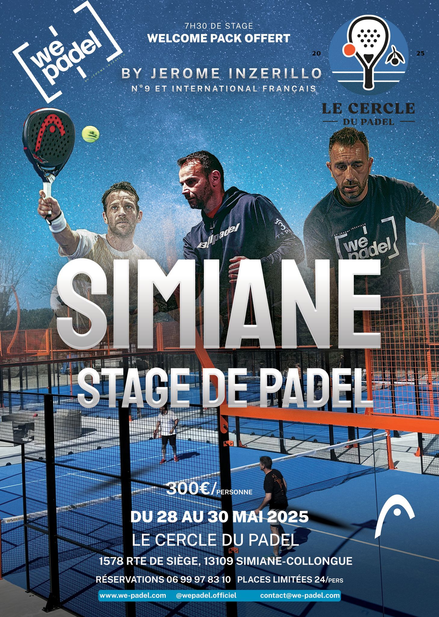 Affiche stage Barcelone We Padel