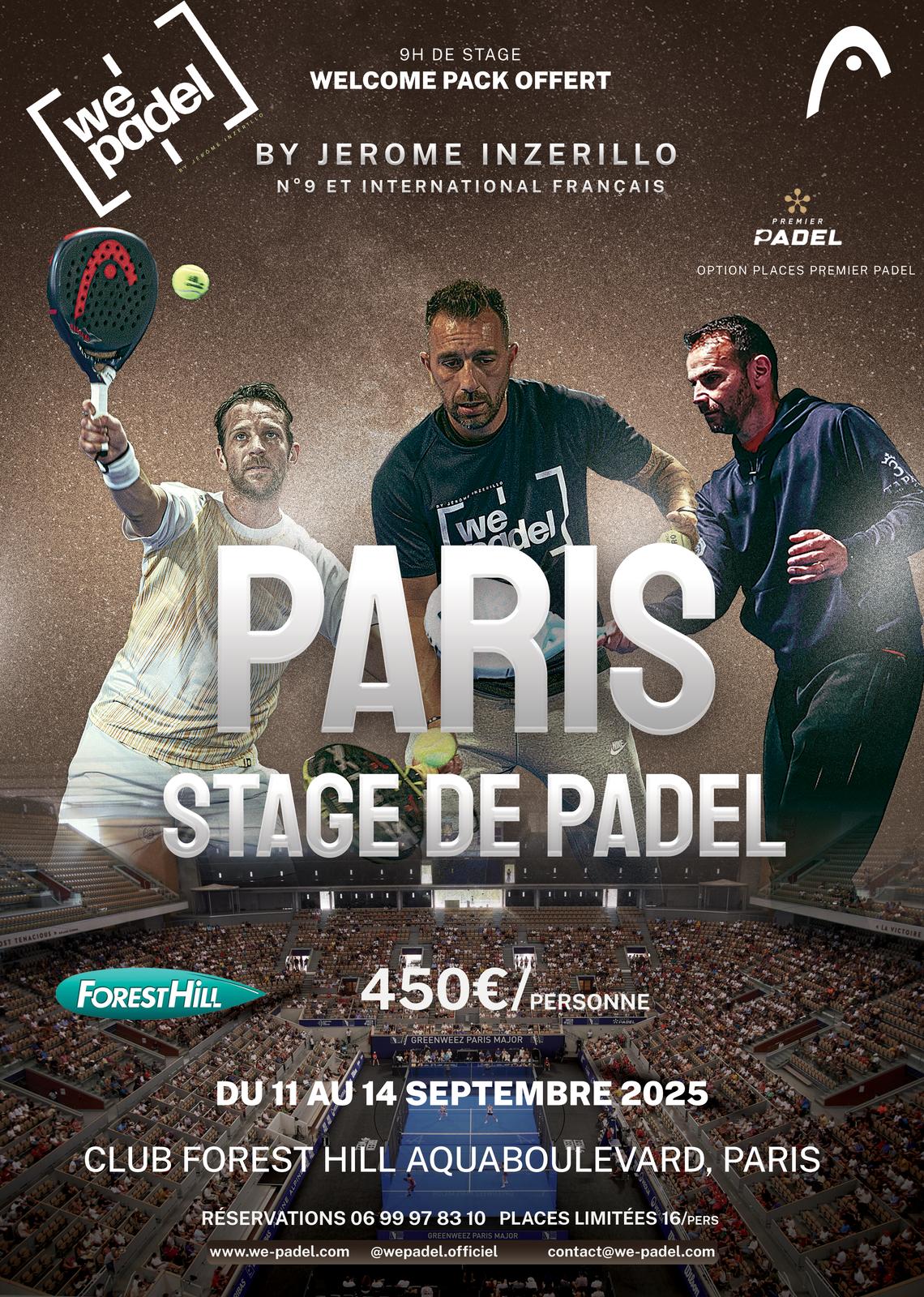 Affiche stage Barcelone We Padel