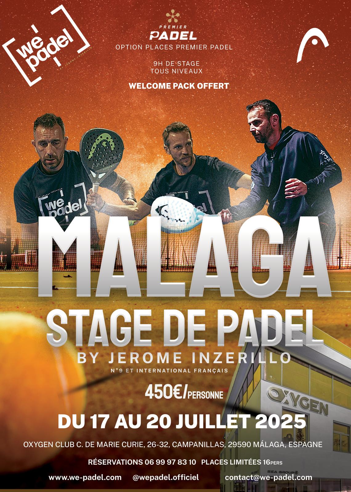 Affiche stage Barcelone We Padel