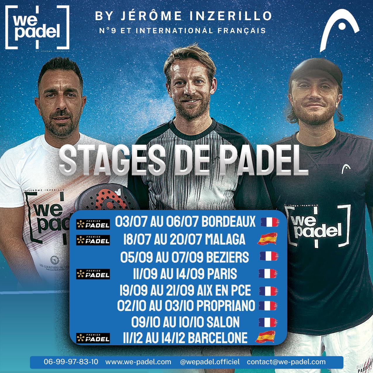 Affiche Stages We Padel
