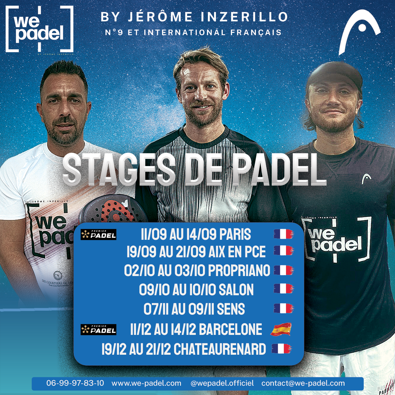 Affiche Stages We Padel