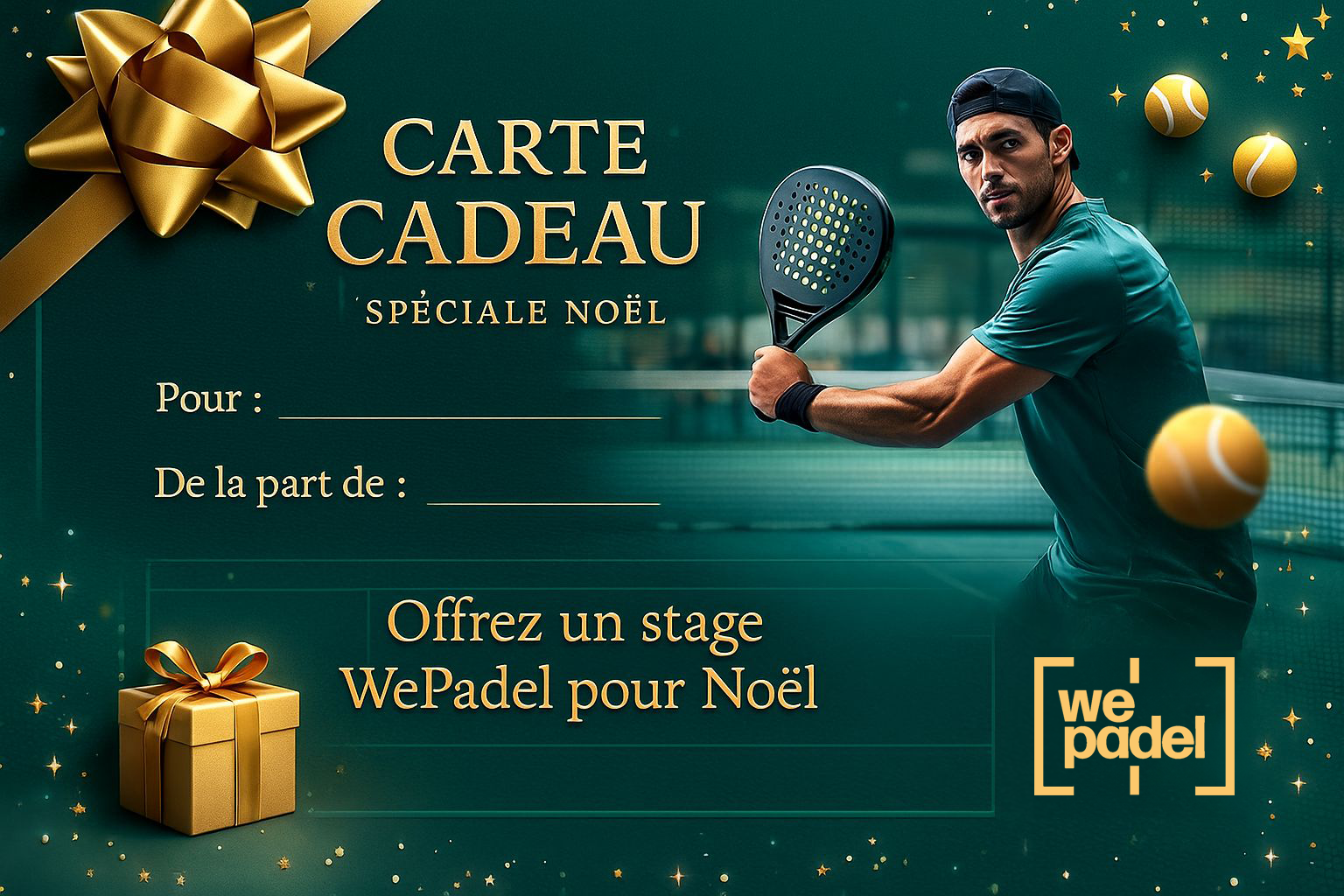 Affiche Noel We Padel Affiche Noel We Padel
