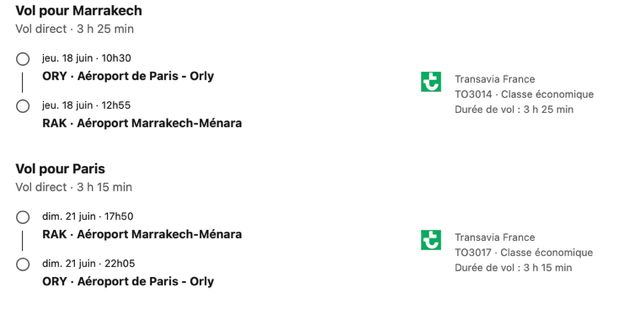 itineraire-vol-marrakech Itinéraire Paris Marrakech