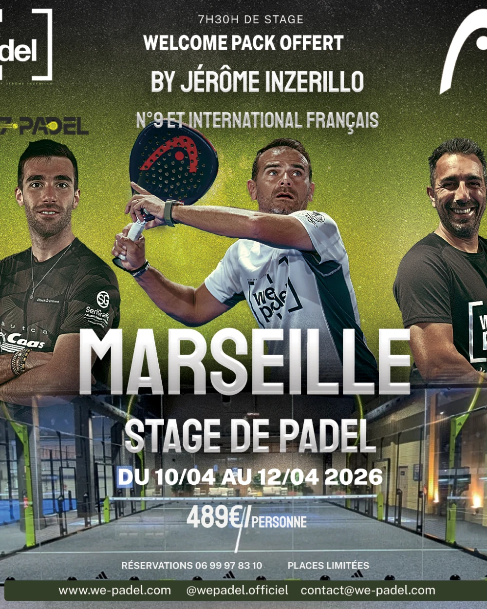 Affiche Stage Marseille Affiche Stage We Padel Marseille 2026