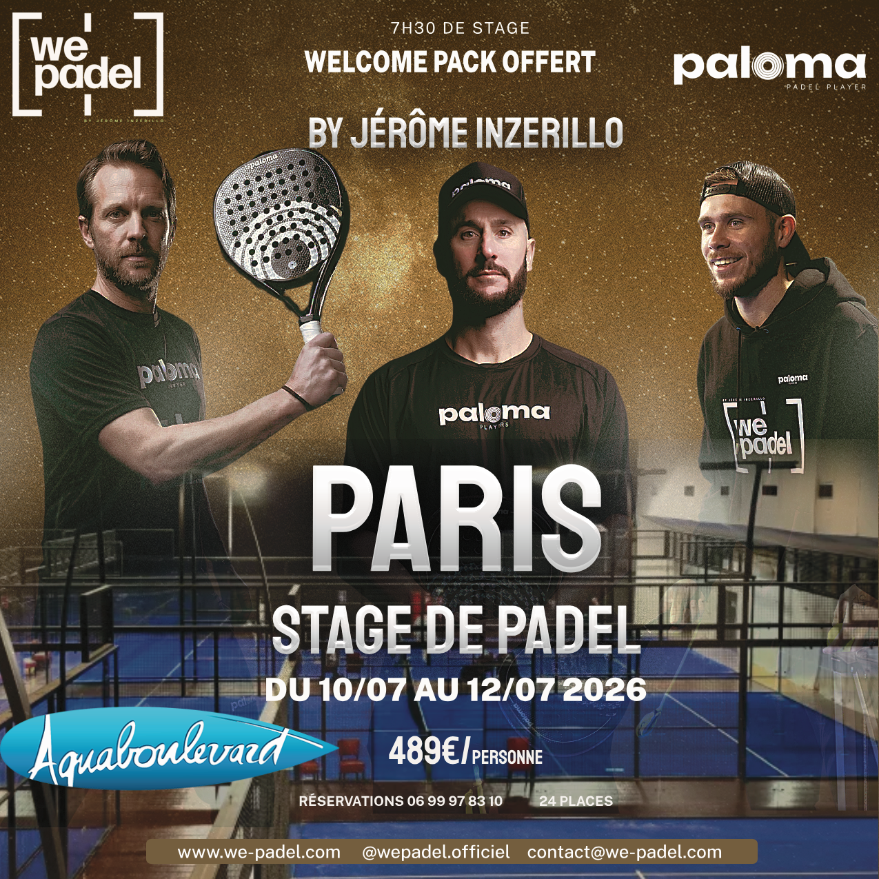 Paris Homme_WePadel_4x4 Affiche Stage We Padel Marseille 2026